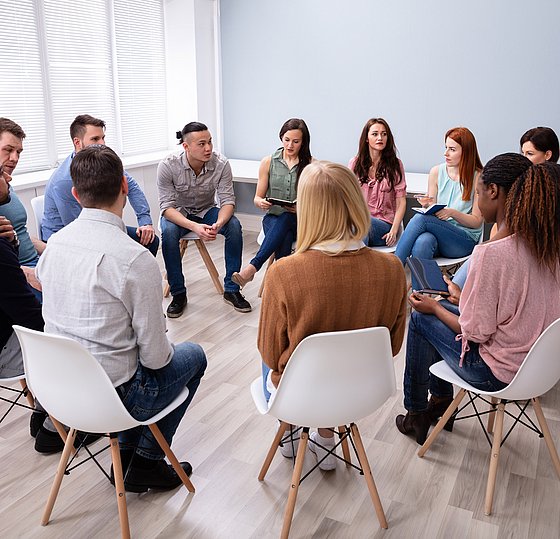 group, rehab, diverse, people, multicultural, meeting, community, circle, sitting, casual, woman, young, motivating, african, psychology, coordinator, american, team, diary, man